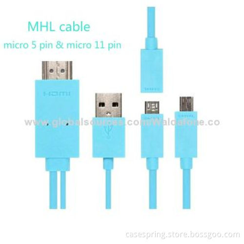Hot sale micro to HDMI MHL cable, works with all MHL smartphone